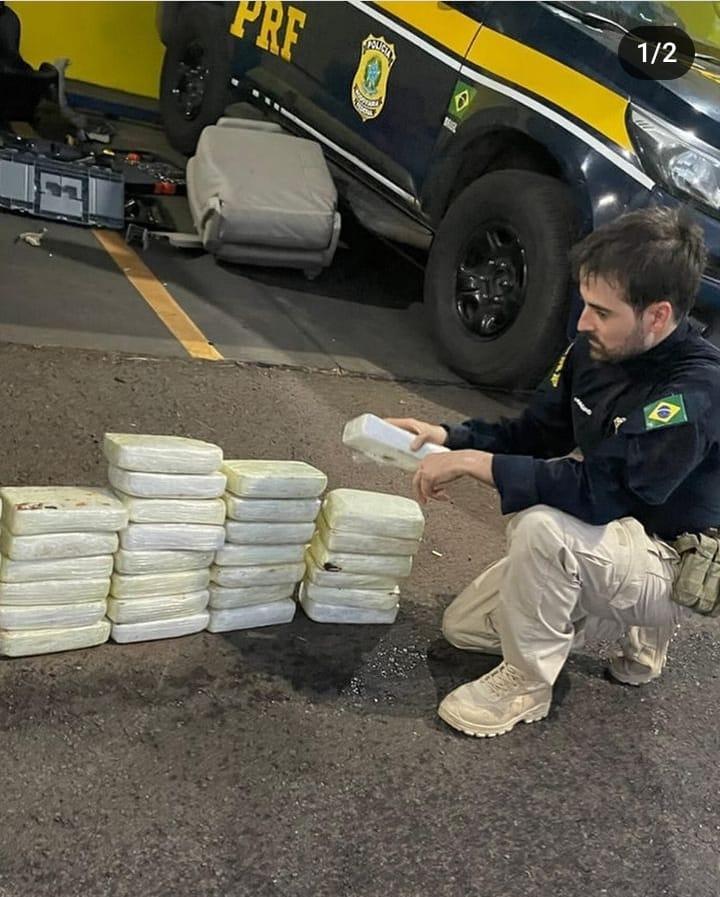 PRF apreende 36 Kg de pasta base de cocaína em Ourinhos
