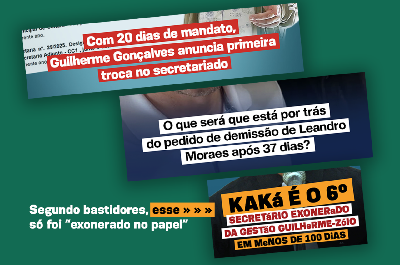 13 secretários já abandonaram o barco em apenas 9 meses de gestão Guilherme e Zóio