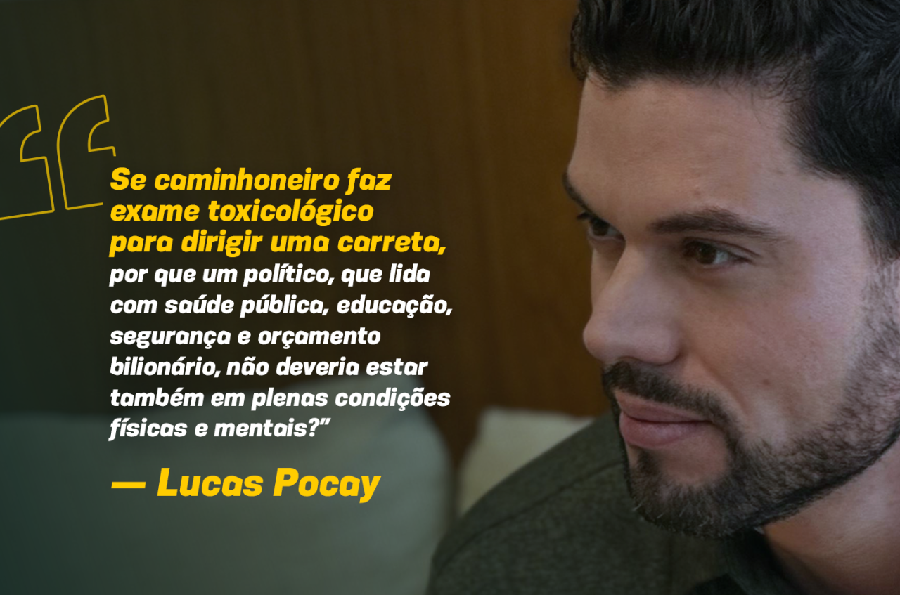 Lucas Pocay defende exame toxicológico obrigatório para políticos a cada seis meses