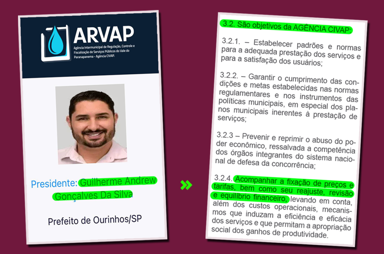 Prefeito tenta enganar população sobre tarifas de água, diz material de oposição