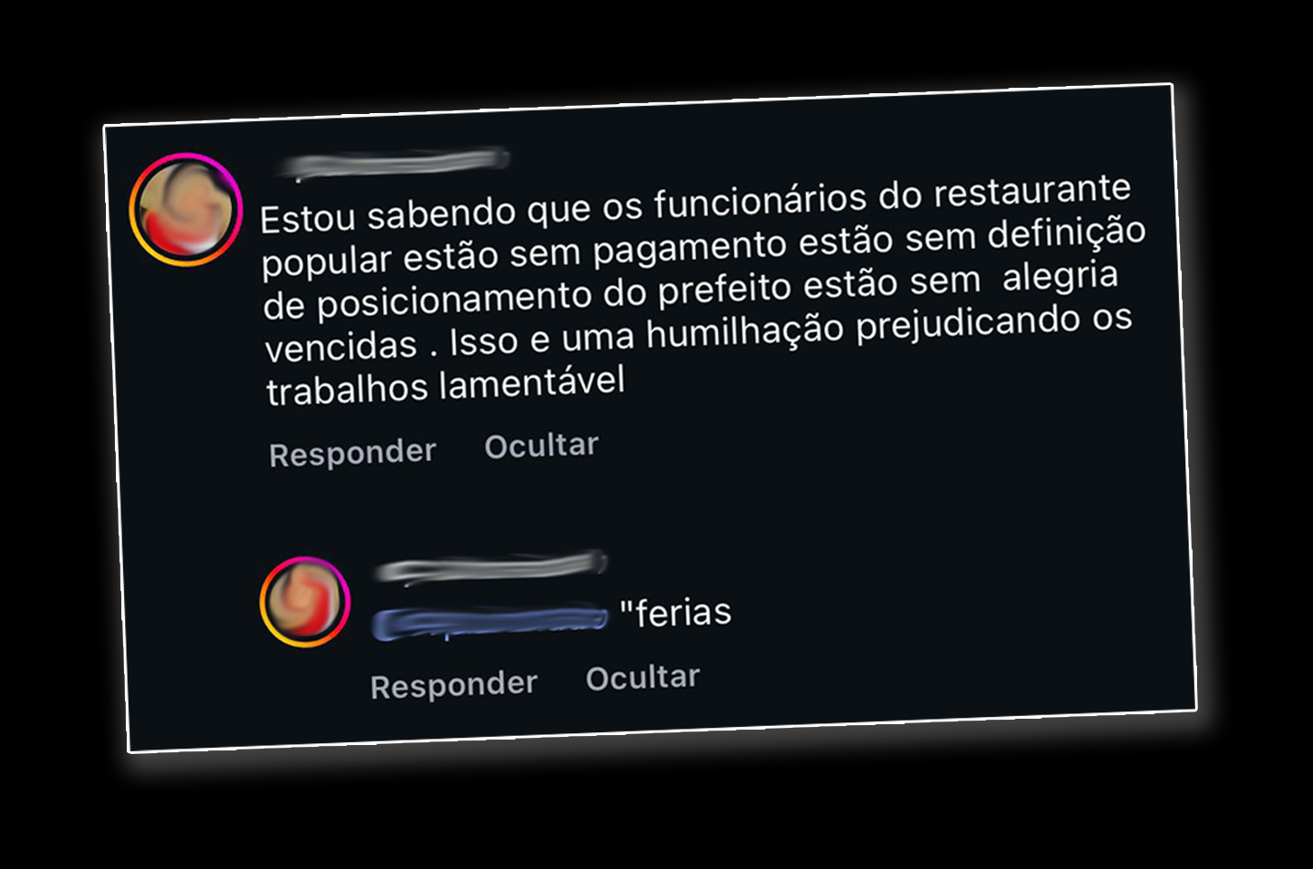 Sem salário, sem resposta e sem respeito: funcionários do Restaurante Popular denunciam abandono de gestão TikToker